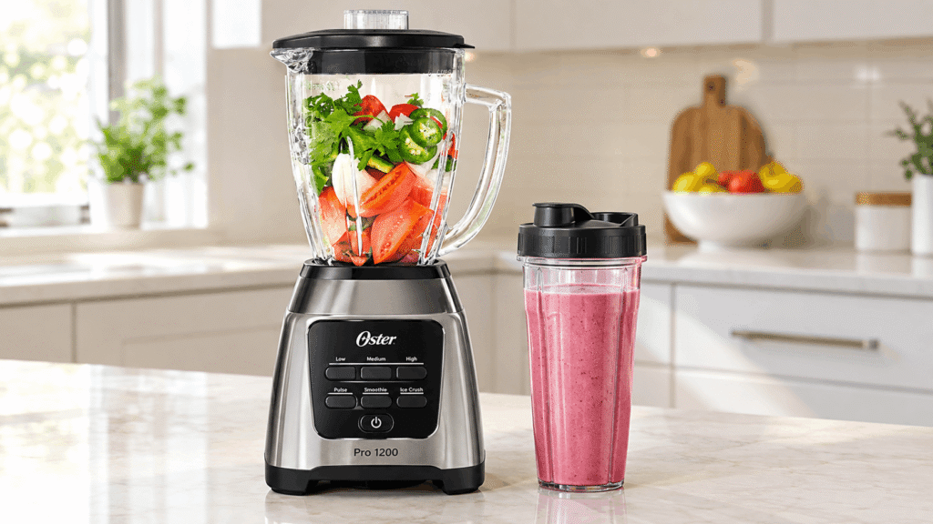 Oster Pro 1200 Blender with 24-ounce smoothie cup
