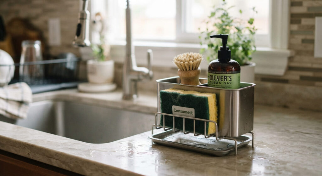 Consumest sponge holder for kitchen sink review